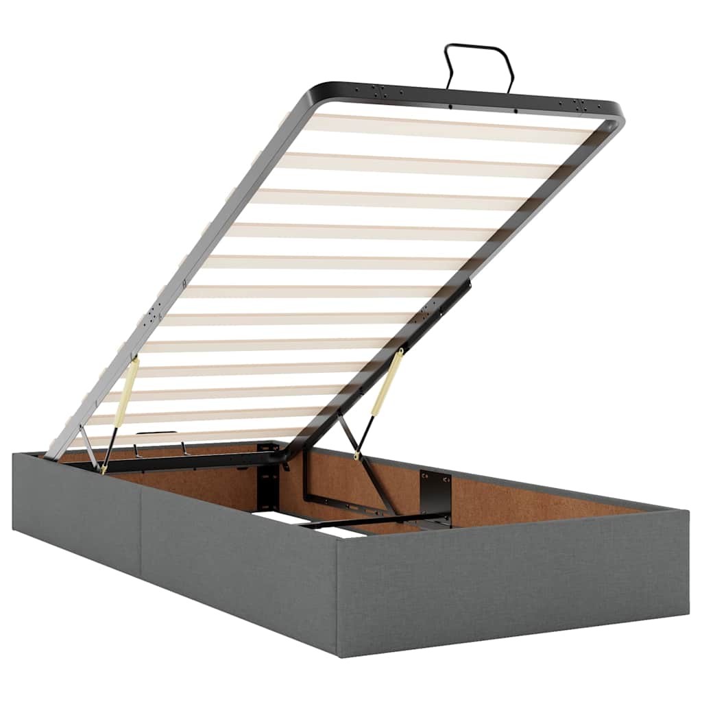 Okvir kreveta s madracima tamnosivi 180x200cm tkanine