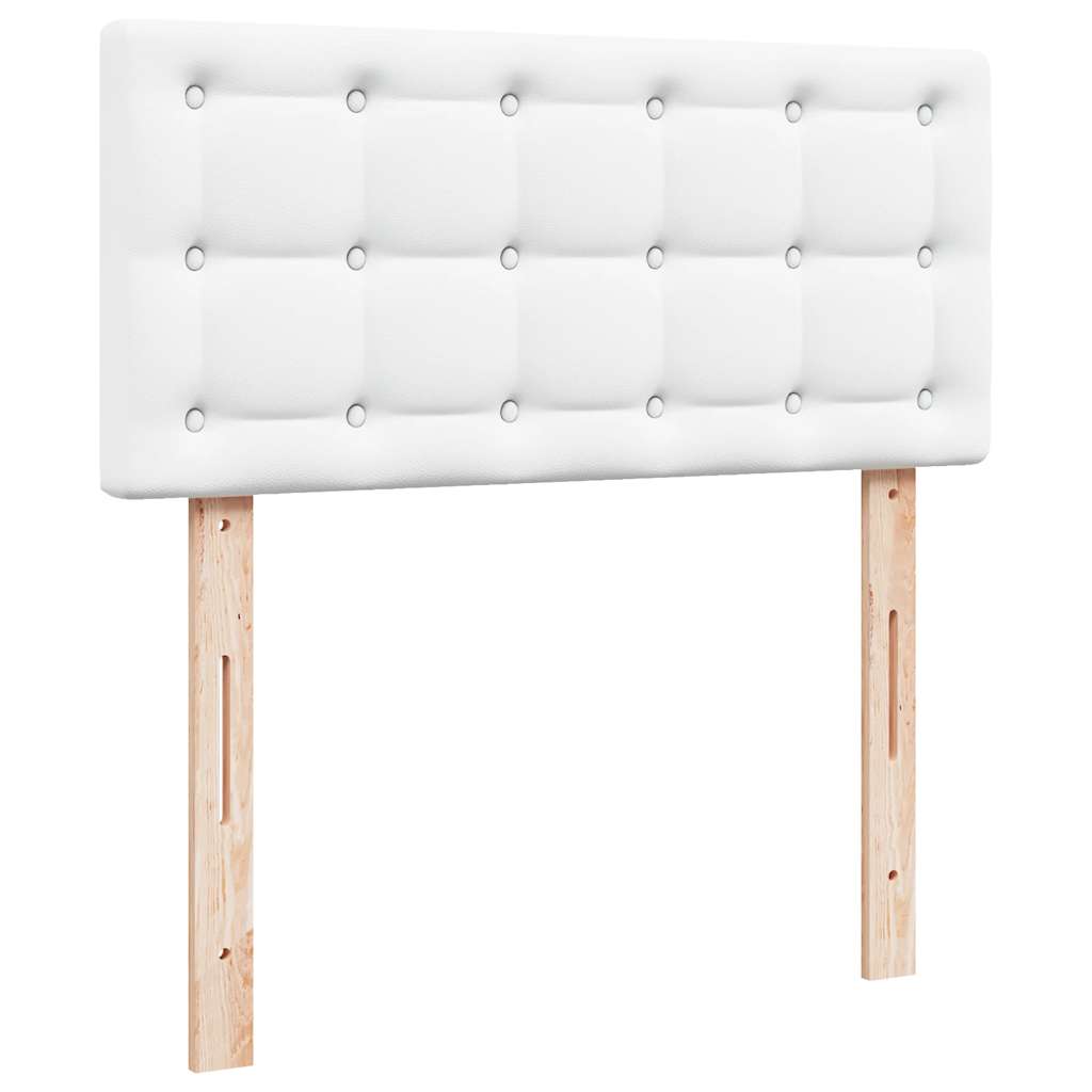 Otomanski krevet s madracem bijeli 80x200cm umjetna koža