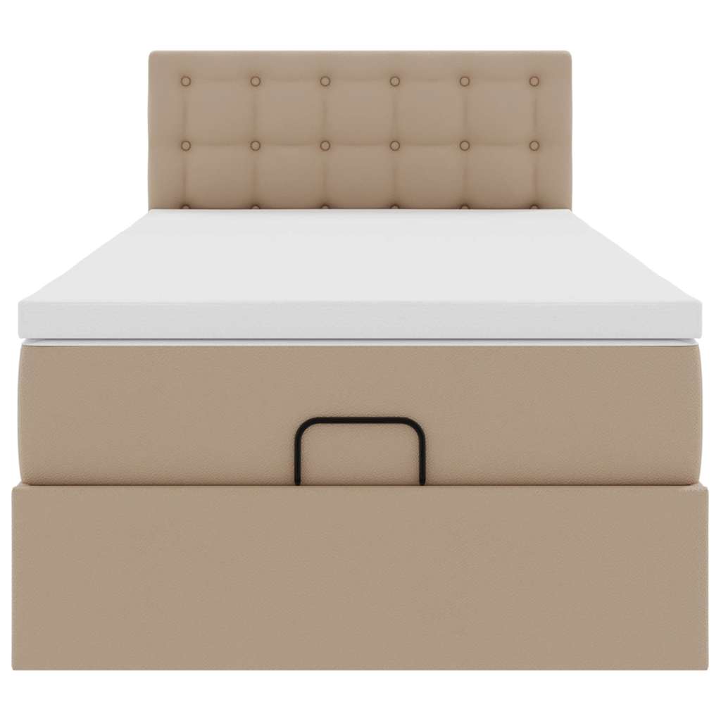 Otomanski krevet s madracem cappuccina 90x200cm umjetna koža