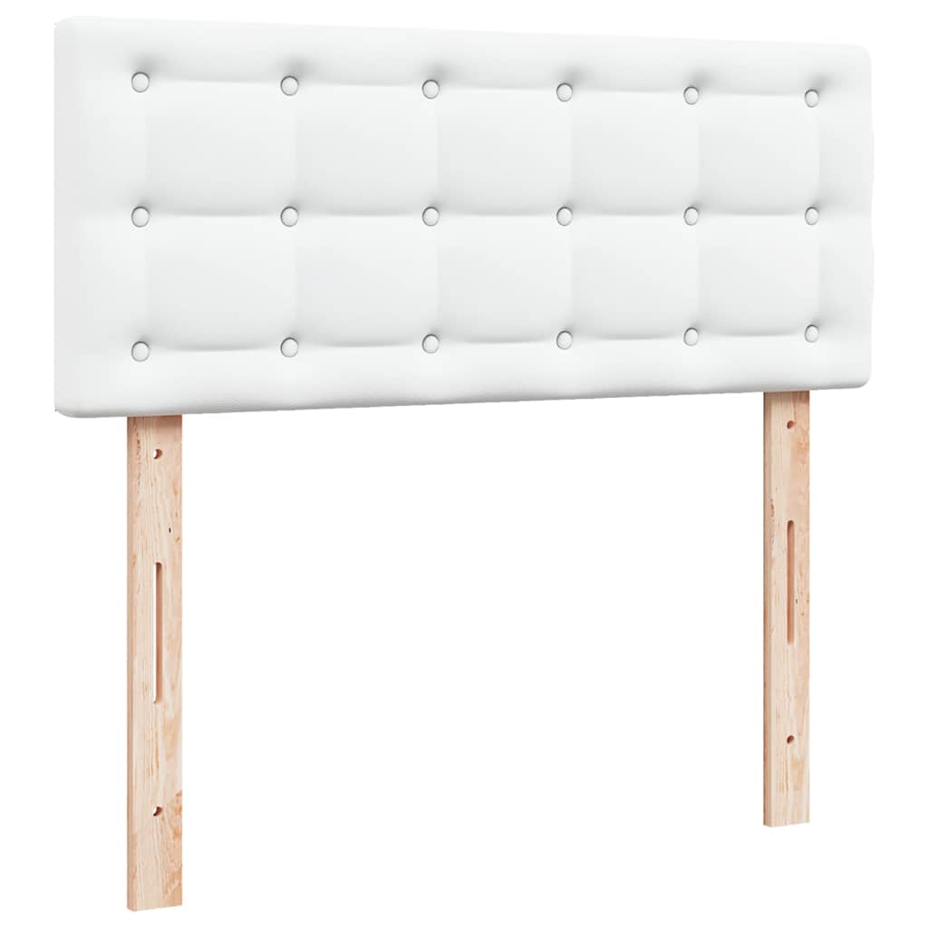 Otomanski okvir kreveta s madraca bijela 120x200cm umjetna koža