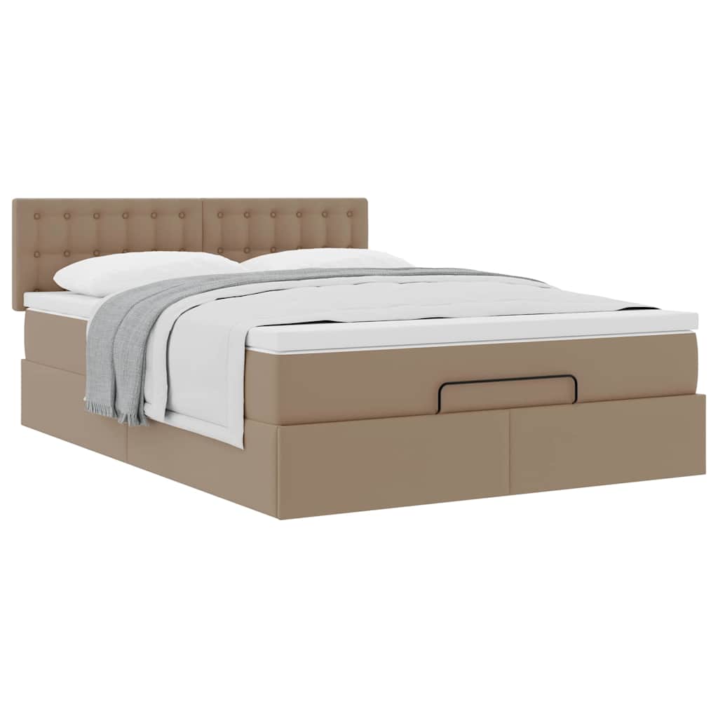 Otomanski krevet s madracem cappuccina 140x190cm umjetna koža