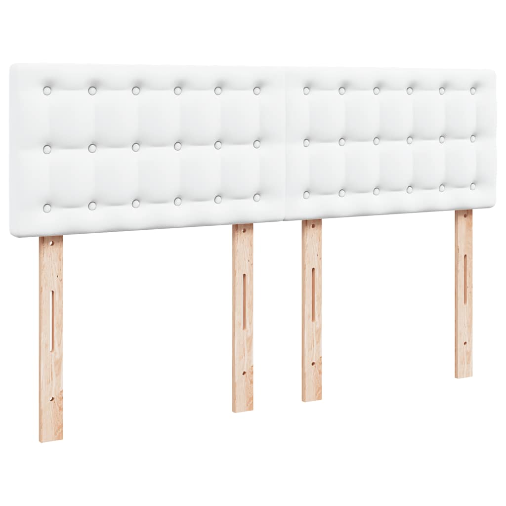 Otomanski okvir kreveta s madraca bijela 140x200cm umjetna koža