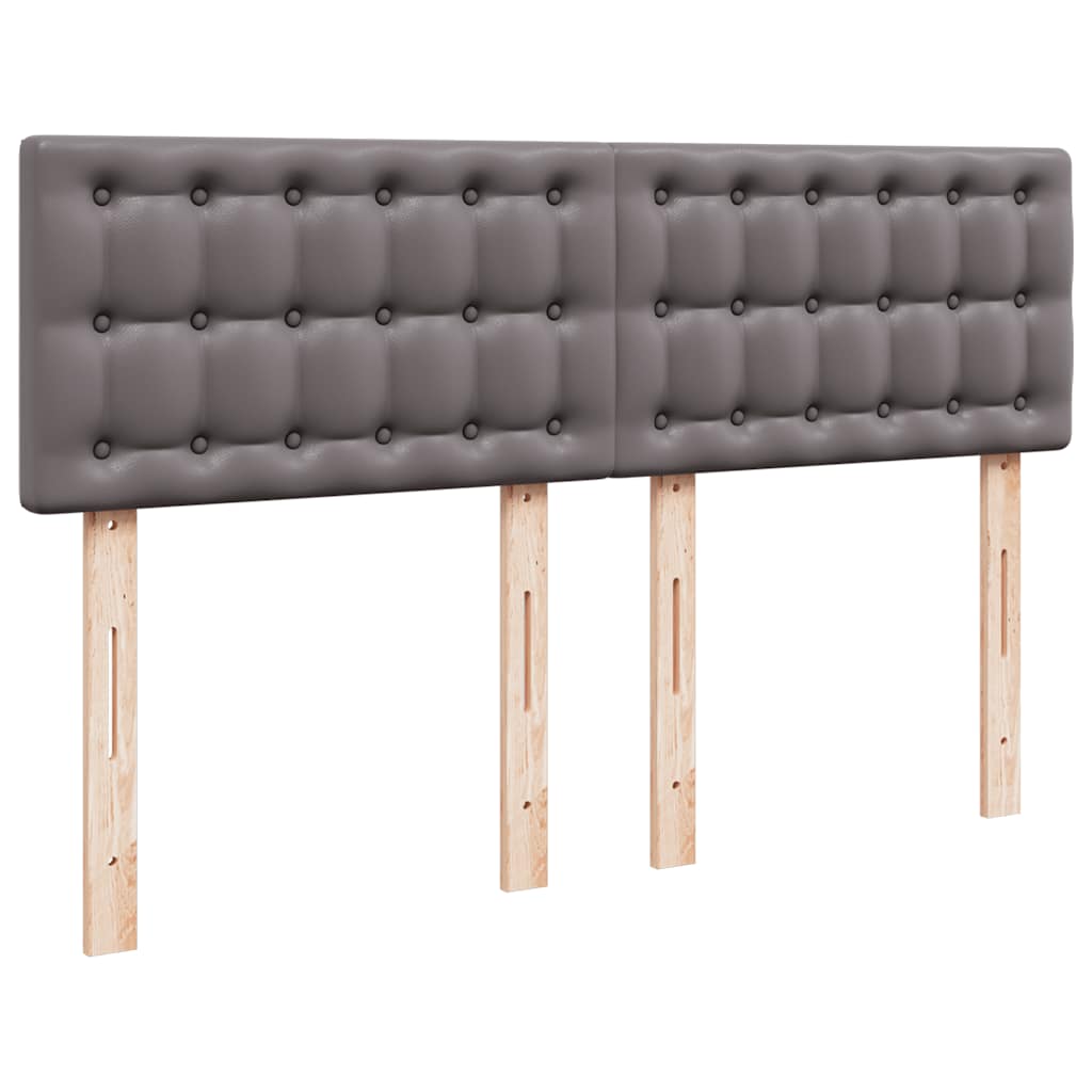 Otomanski okvir kreveta s madracem sivi 140x200cm umjetna koža