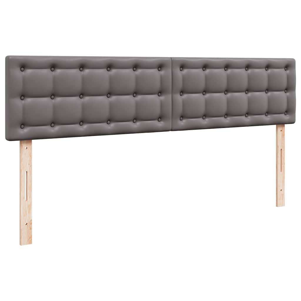 Otomanski okvir kreveta s madracem sivi 180x200cm umjetna koža
