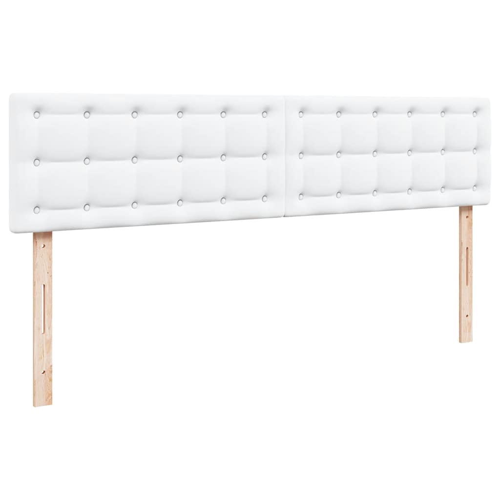 Okvir kreveta s madracima bijela 200x200 cm umjetna koža