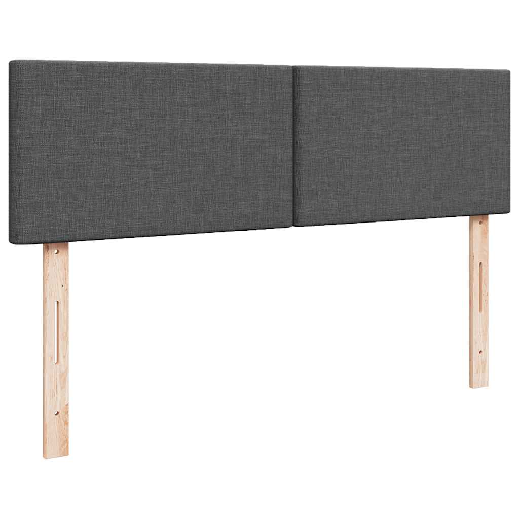 Otomanski krevet s madracem tamnosivi 140x190cm od tkanine