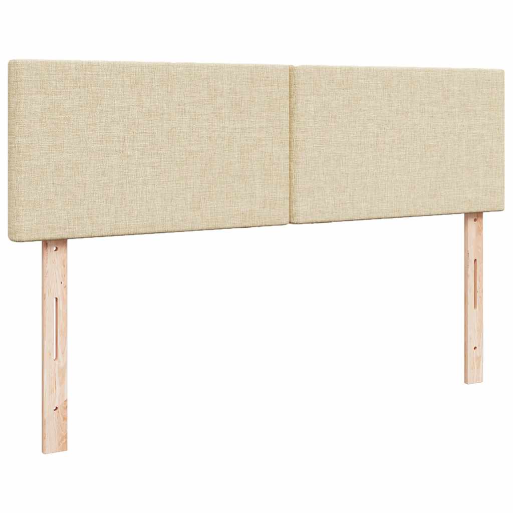 Otomanski krevet s madracem krem 140x190cm od tkanine