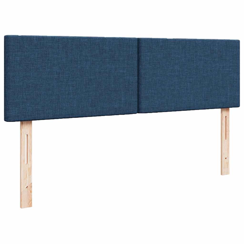 Otomanski okvir kreveta s madracem plavi 140x200cm od tkanine