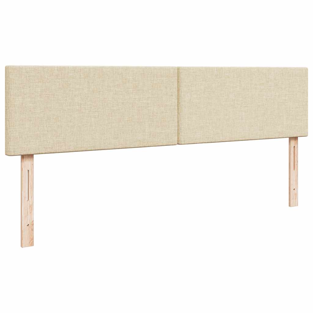 Otomanski krevet s madracem krem 180x200cm od tkanine