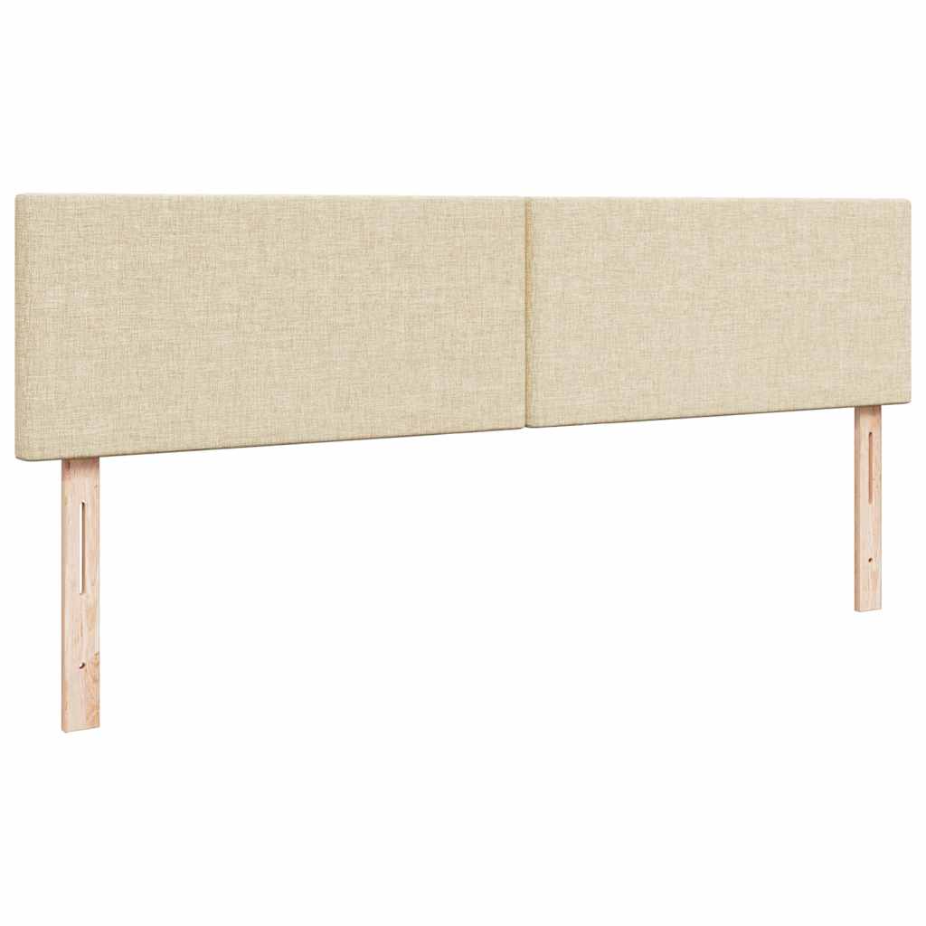 Otomanski krevet s madracem krem 200x200 cm od tkanine