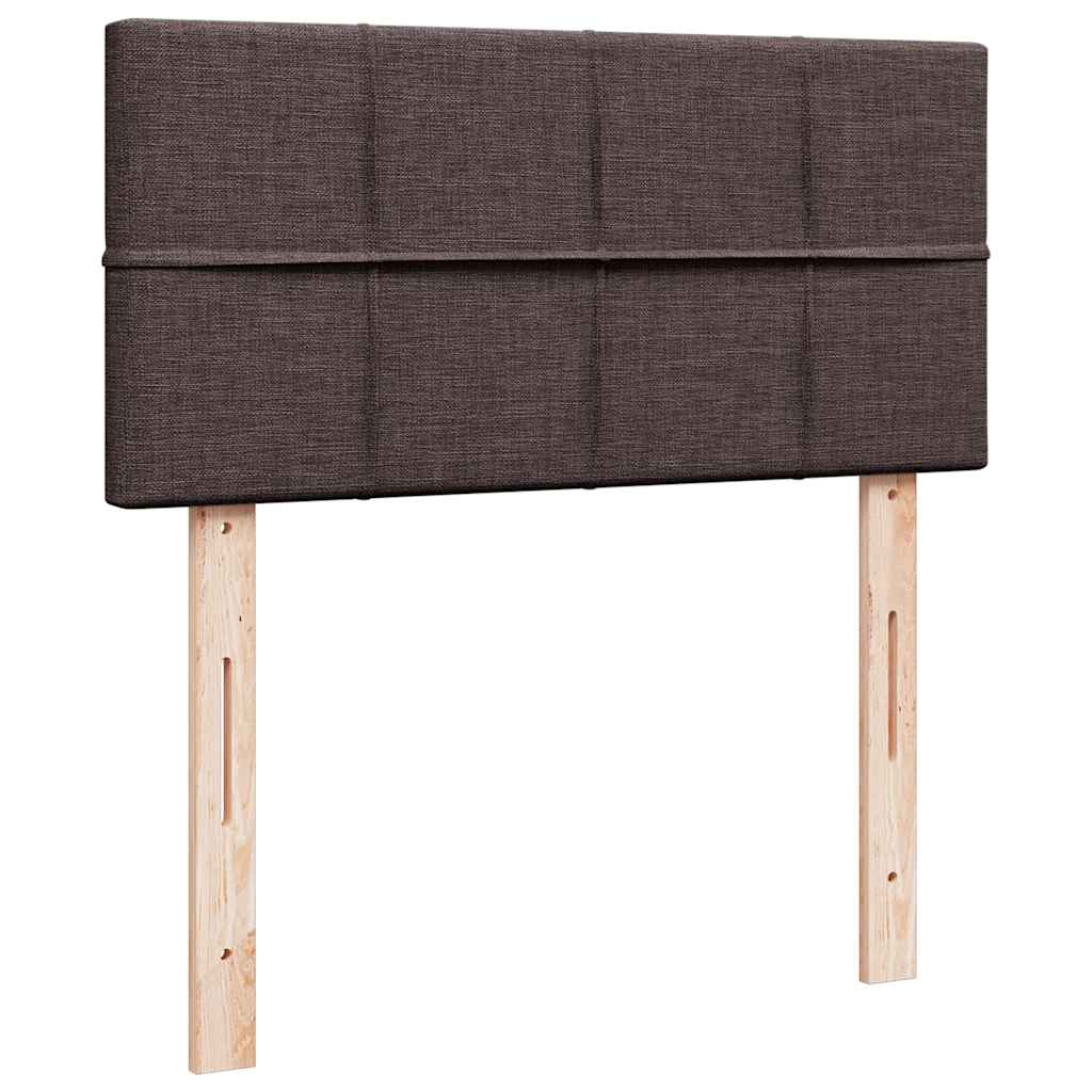 Otomanski okvir kreveta s madraca tamnosmeđi 80x200cm tkanine