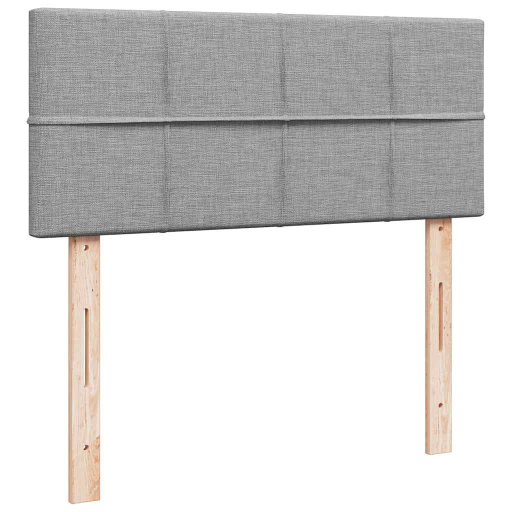 Otomanski krevet s madracem svijetlosivi 120x200 cm tkanine