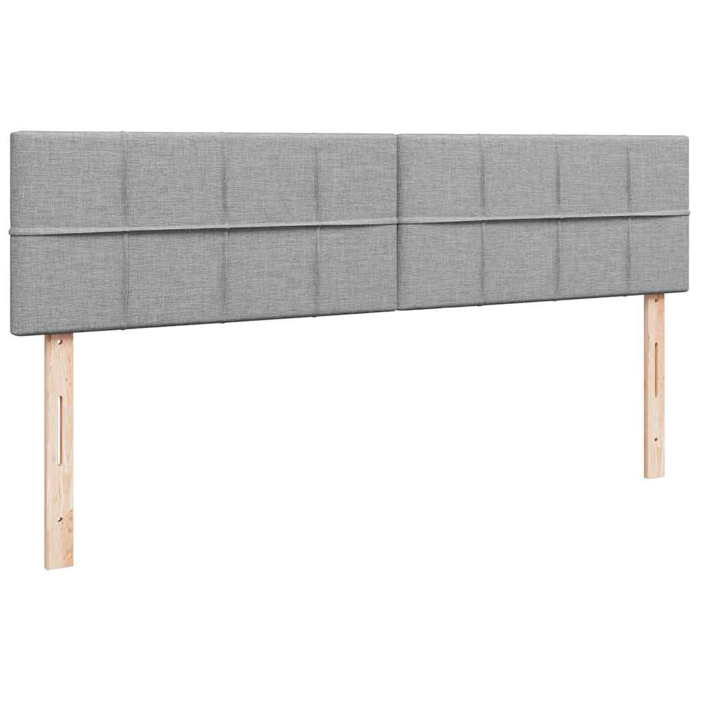 Otomanski krevet s madracem svijetlosivi 160x200 cm tkanine