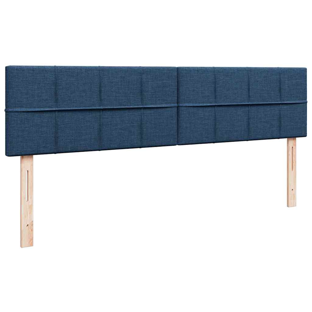 Otomanski krevet s madracem plavi 160x200cm od tkanine