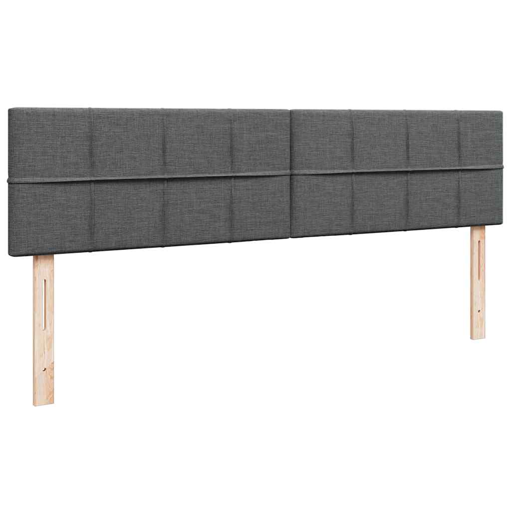 Otomanski krevet s madracem tamnosivi 180x200cm od tkanine