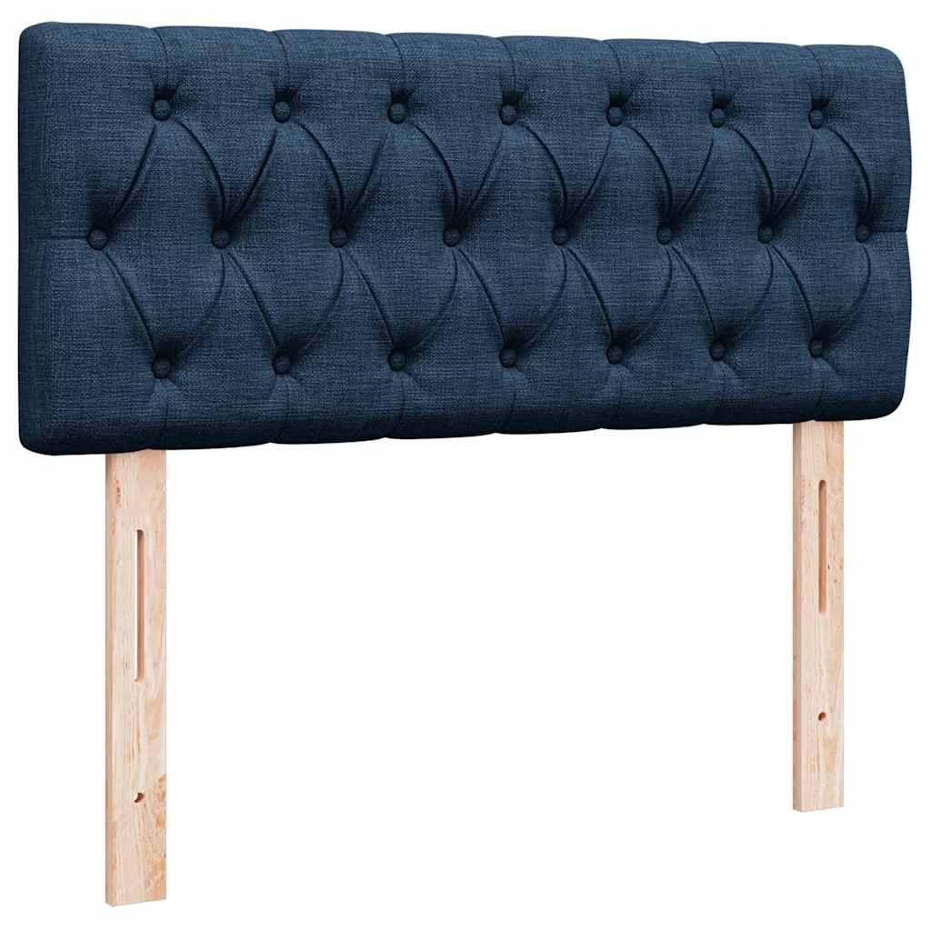 Otomanski okvir kreveta s madraca plavi 120x190 cm od tkanine