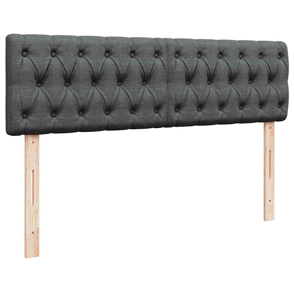 Otomanski krevet s madracem tamnosivi 140x190cm od tkanine
