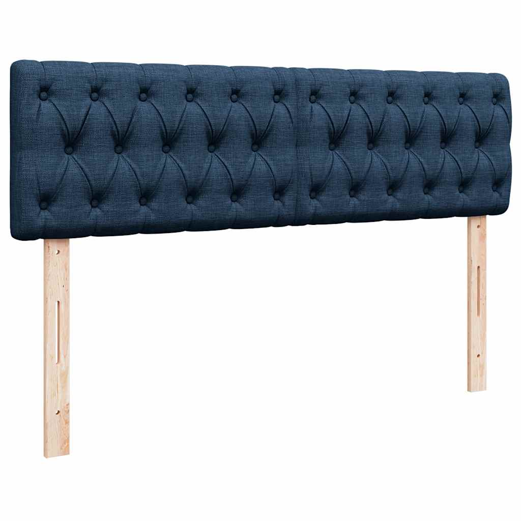 Otomanski krevet s madracem plavi 140x190cm od tkanine