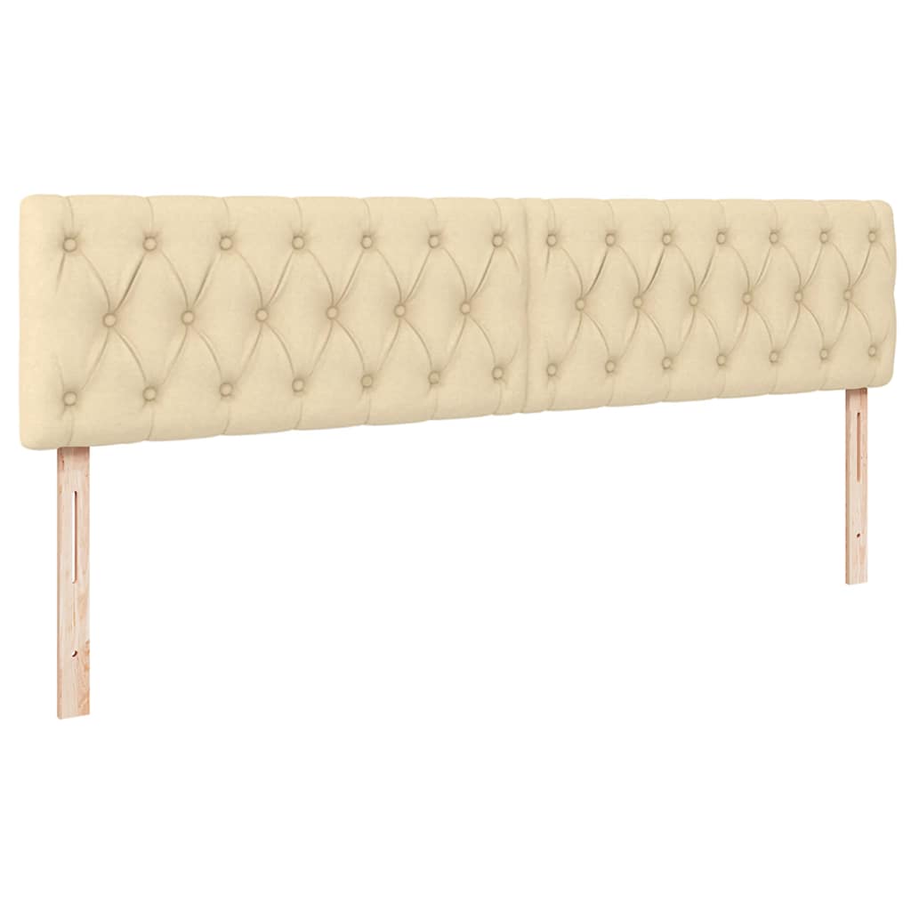 Otomanski krevet s madracem krem 160x200 cm od tkanine