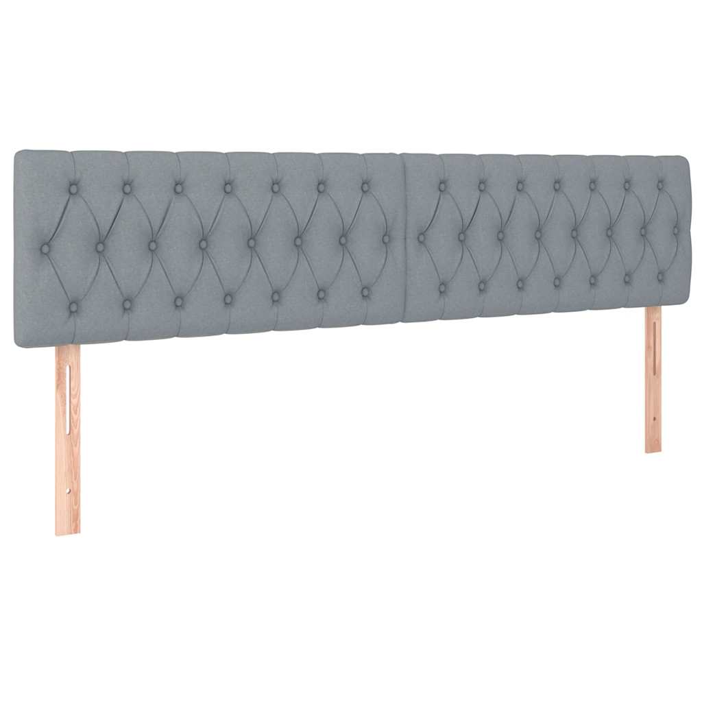 Otomanski krevet s madracem svijetlosivi 200x200 cm tkanine