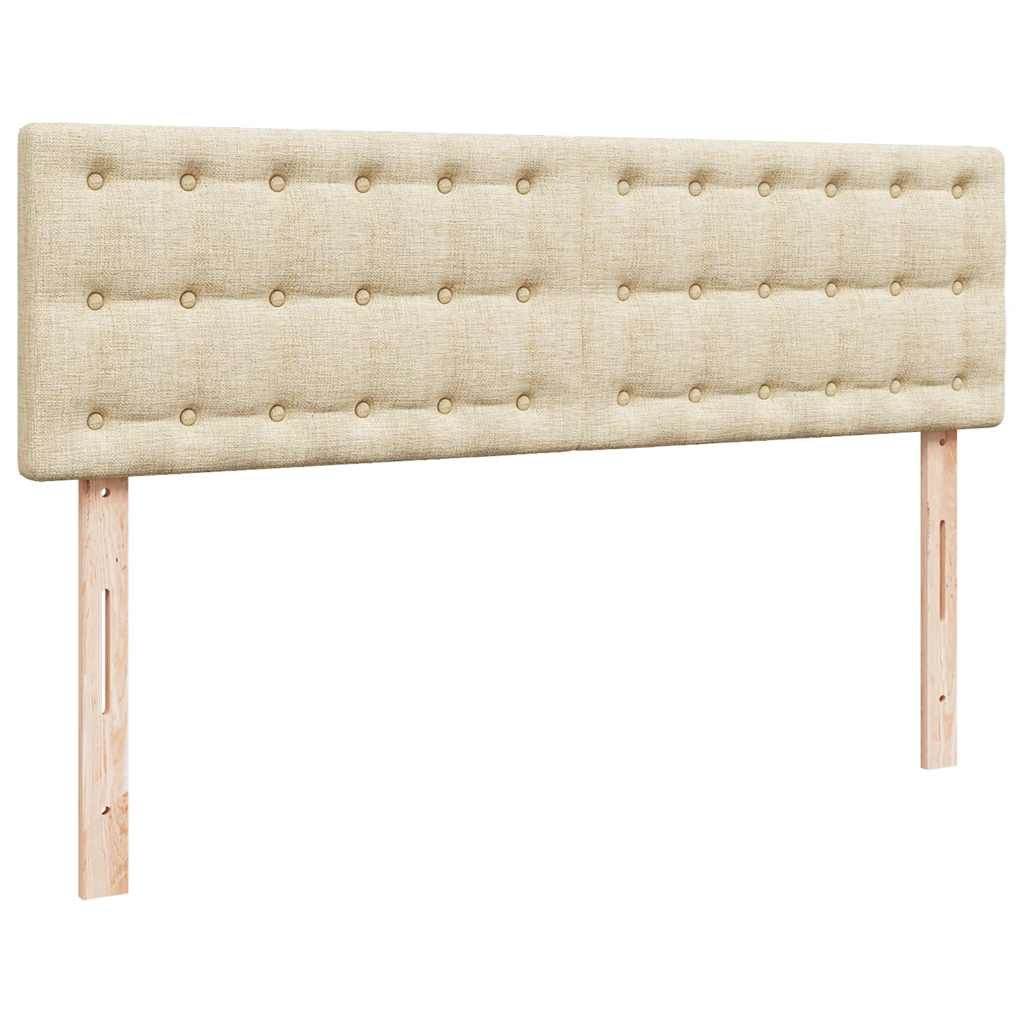 Otomanski krevet s madracem krem 140x200 cm tkanine