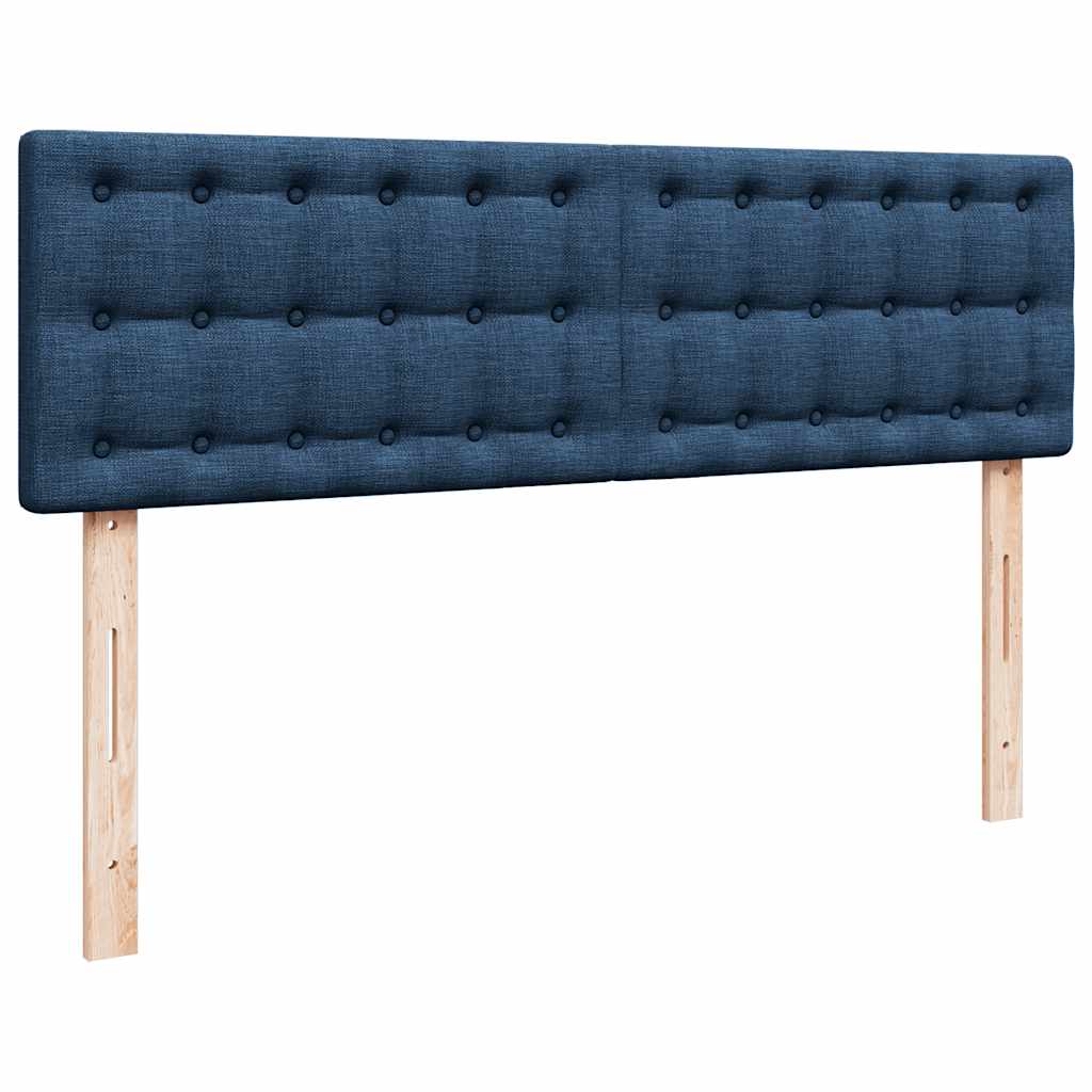 Otomanski okvir kreveta s madracem plavi 140x200cm od tkanine