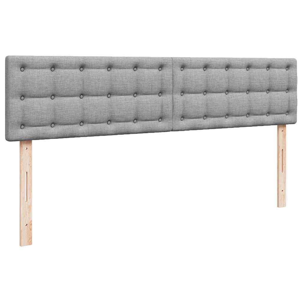 Otomanski krevet s madracem svijetlosivi 200x200 cm tkanine