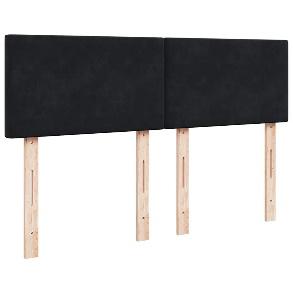 Ottoman krevet s madracem crni 140x200 cm baršun