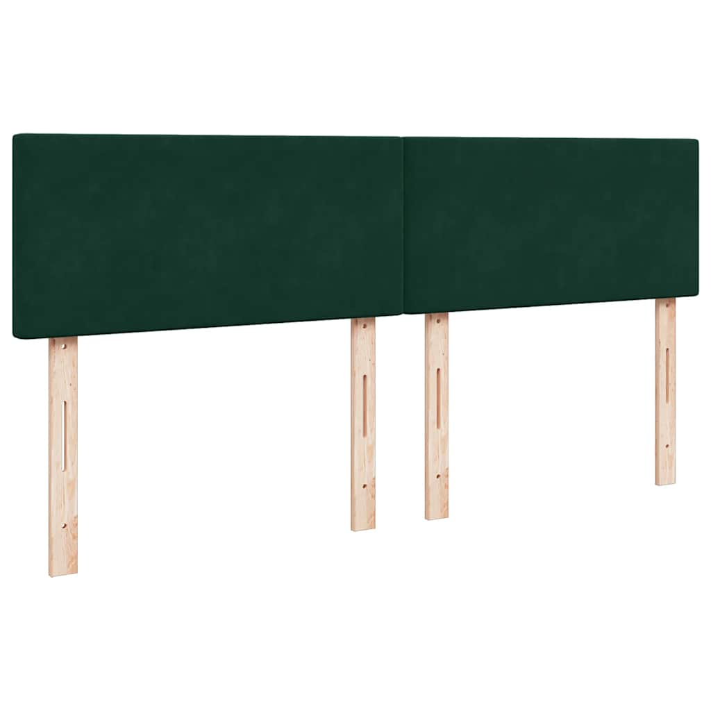 Otomanski krevet s madracem tamnozeleni 180x200 cm baršunasti