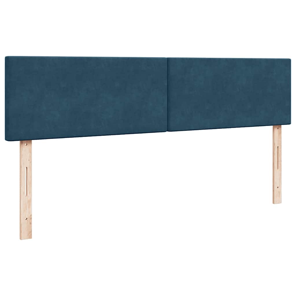 Otomanski krevet s madracem tamnoplavi 180x200 cm baršunasti