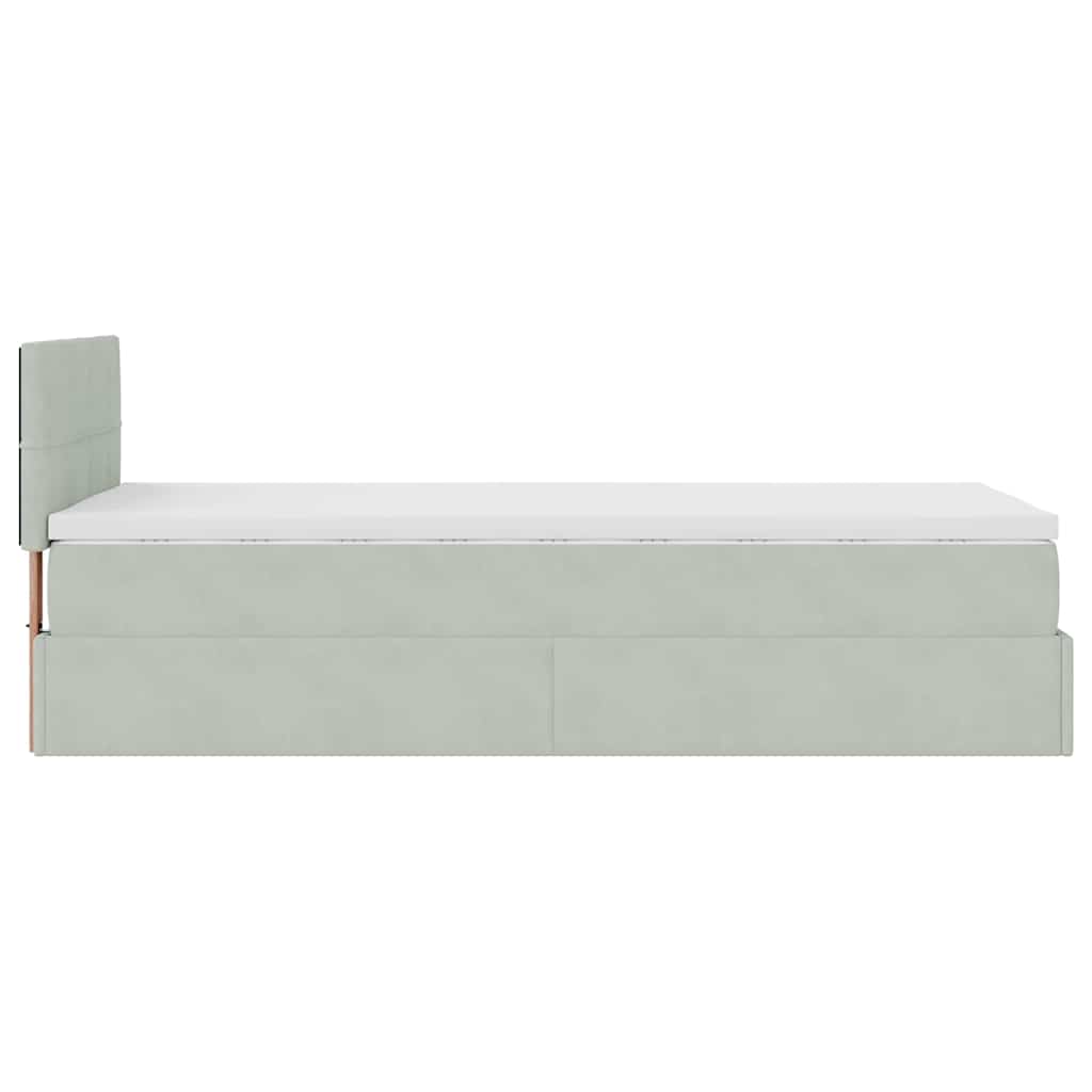 Okvir za krevet s madraca svjetlosivi 80x200 cm baršunasti