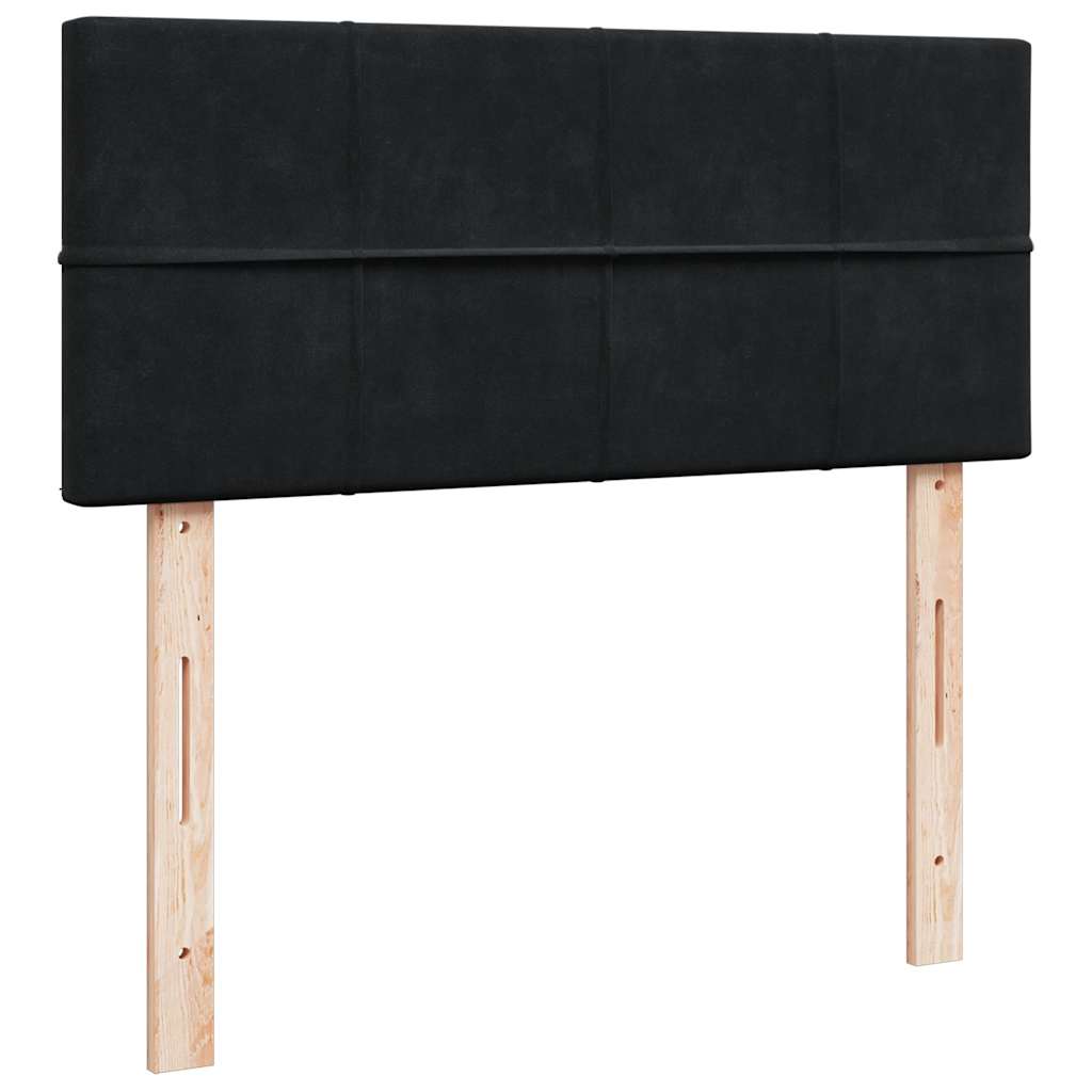 Otomanski krevet s madracem crni 120x200 cm baršunasti