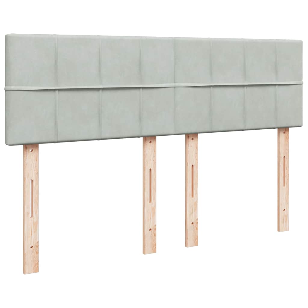 Otomanski krevet s madracem svijetlosivi 140x200 cm baršunasti