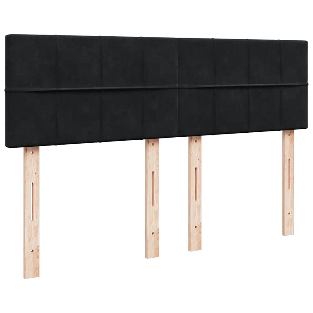 Ottoman krevet s madracem crni 140x200 cm baršun
