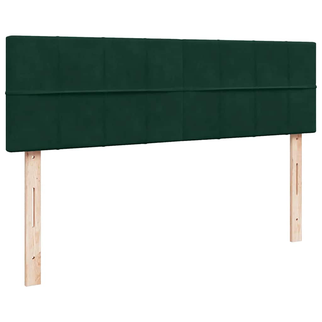 Otomanski krevet s madracem tamnozeleni 140x200 cm baršunasti