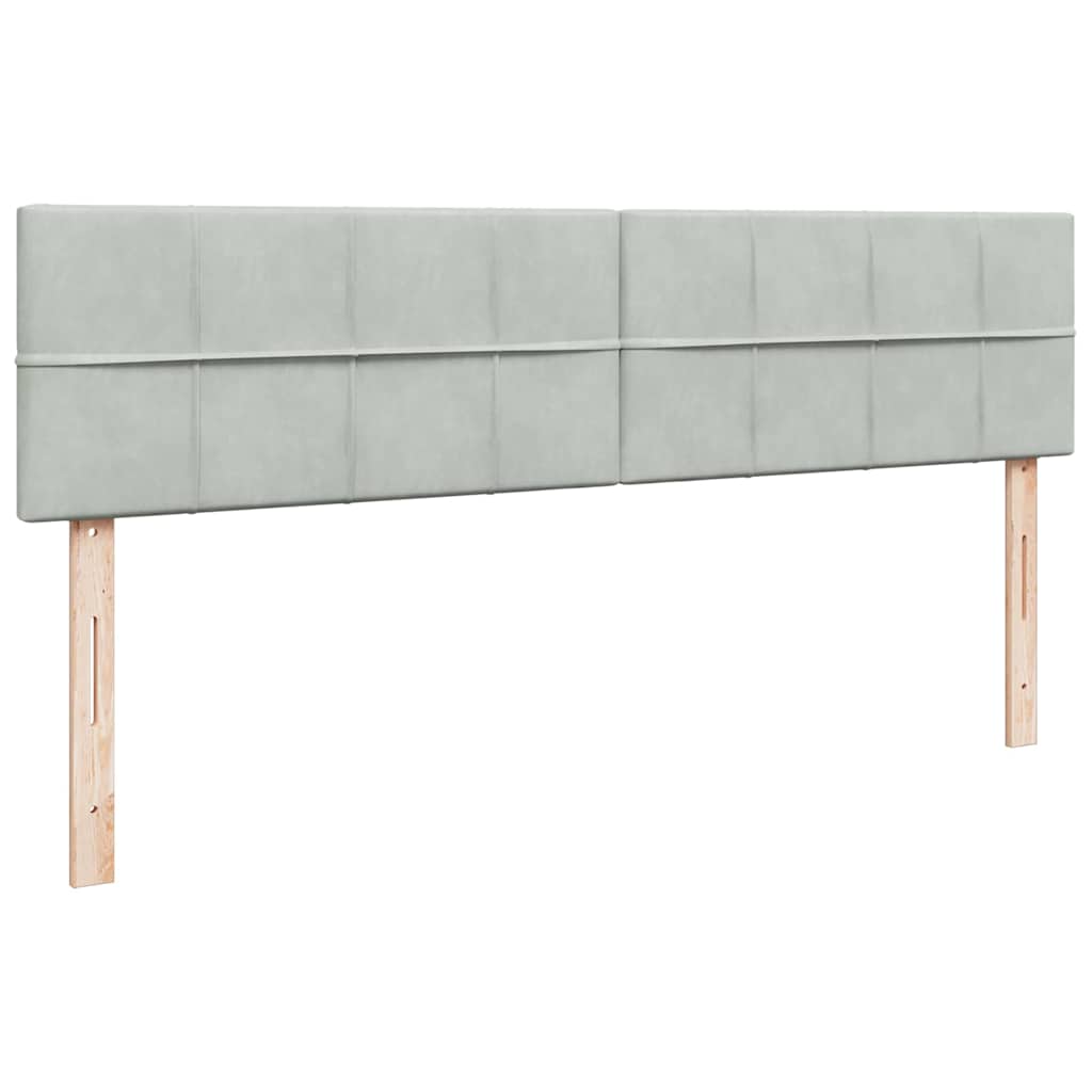 Otomanski krevet s madracem svijetlosivi 160x200 cm baršunasti