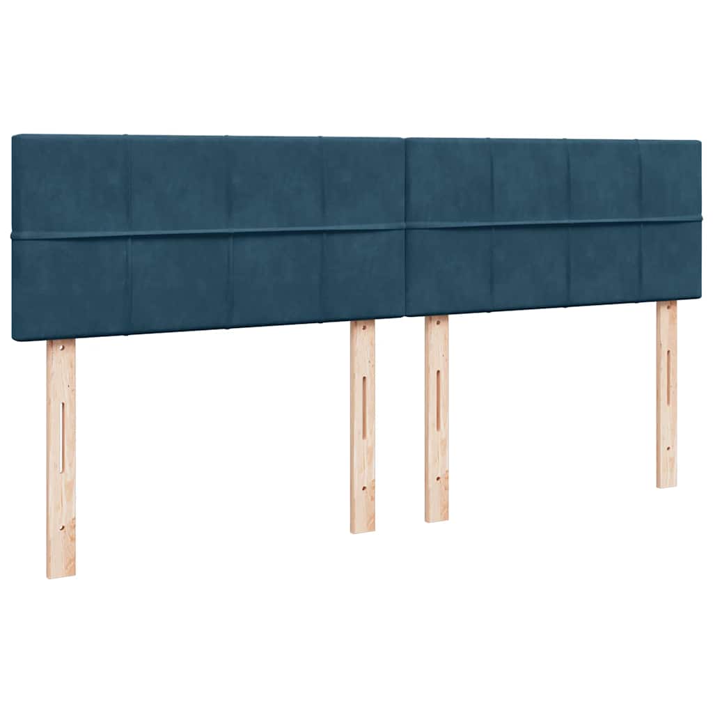 Otomanski krevet s madracem tamnoplavi 180x200 cm baršunasti