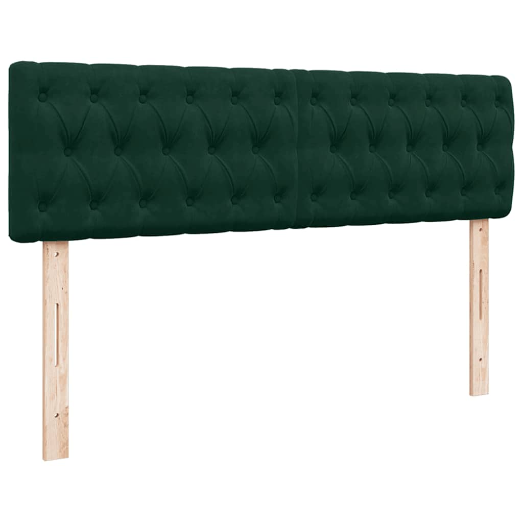 Otomanski krevet s madracem tamnozeleni 140x200 cm baršunasti