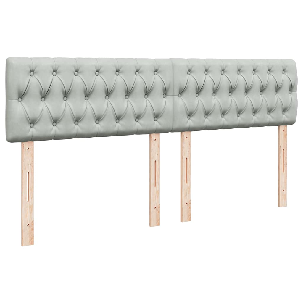 Otomanski krevet s madracem svijetlosivi 180x200 cm baršunasti