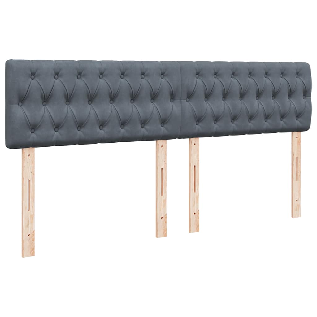 Otomanski krevet s madracem tamnosivi 180x200 cm baršunasti