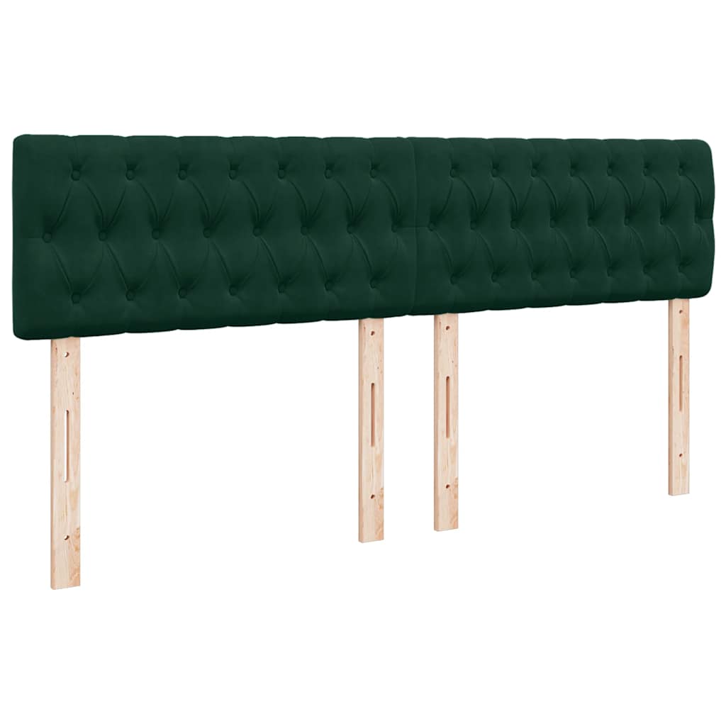 Otomanski krevet s madracem tamnozeleni 180x200 cm baršunasti