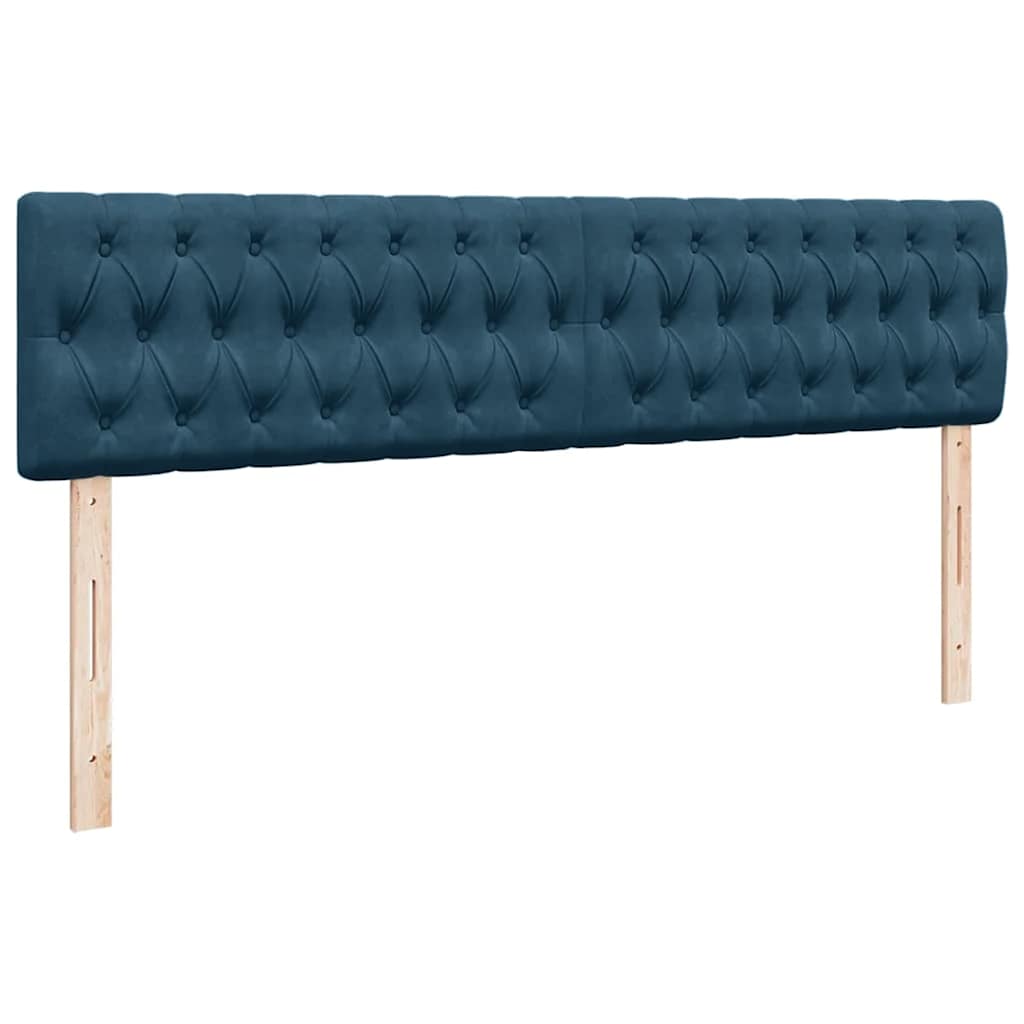 Otomanski krevet s madracem tamnoplavi 180x200 cm baršunasti