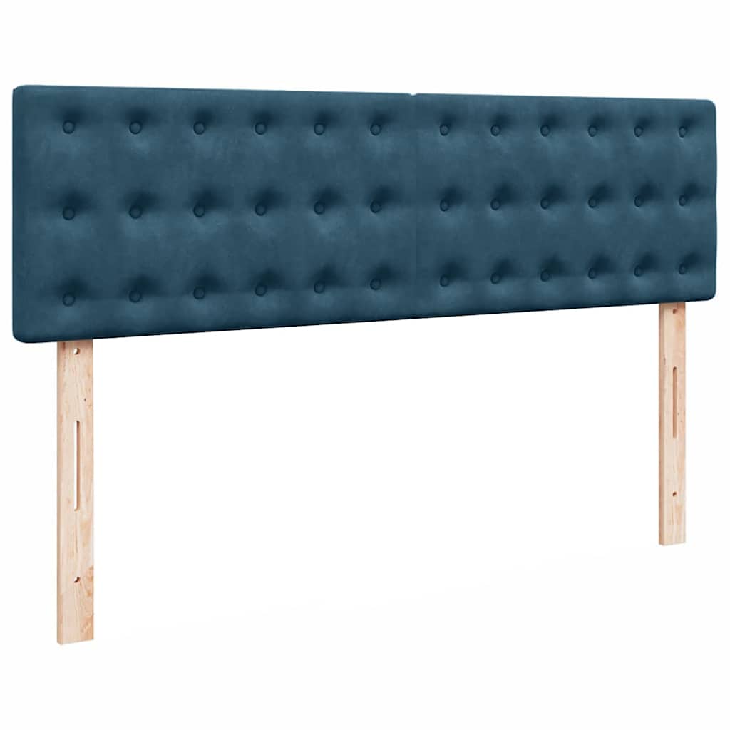 Ottoman krevet s madracem tamnoplavi 140x200 cm baršun