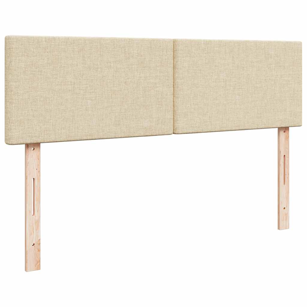 Otomanski okvir kreveta s madracima krem 180x200cm od tkanine
