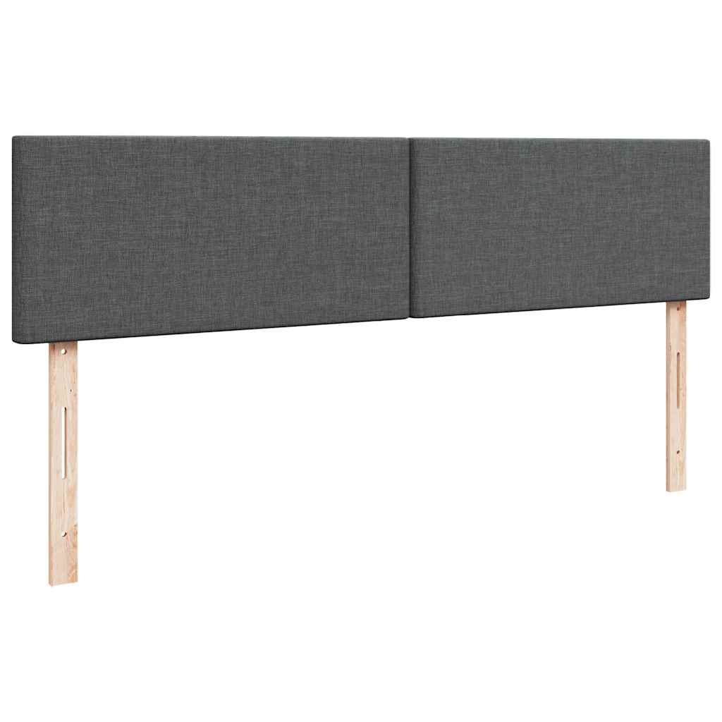 Otomanski okvir kreveta s madracima tamnosivi 200x200cm tkanine