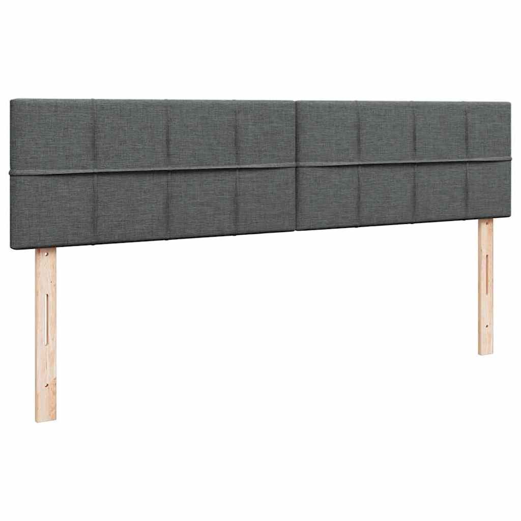 Okvir kreveta s madracima tamnosivi 180x200cm tkanine