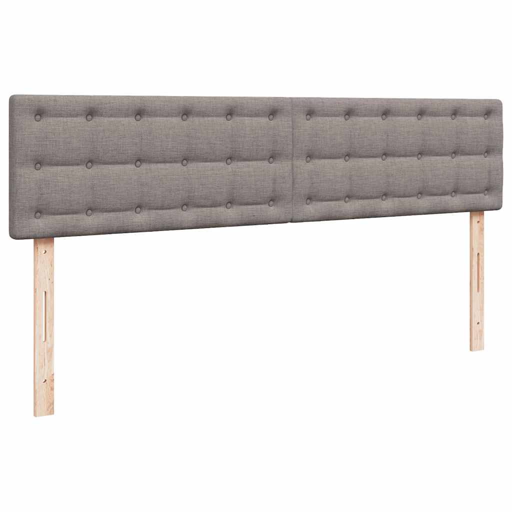 Otomanski okvir kreveta s madracima smeđesivi 180x200cm tkanine