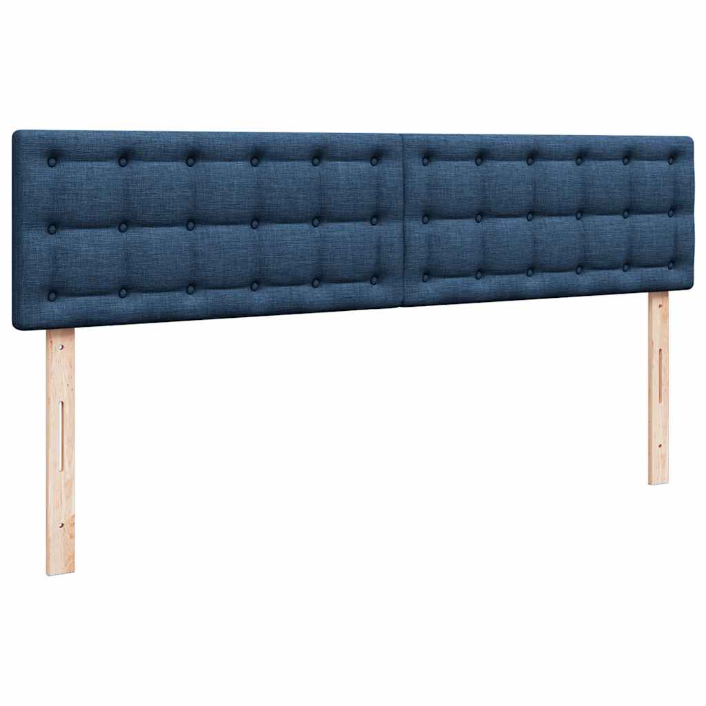 Otomanski okvir kreveta s madracima plavi 200x200cm tkanine