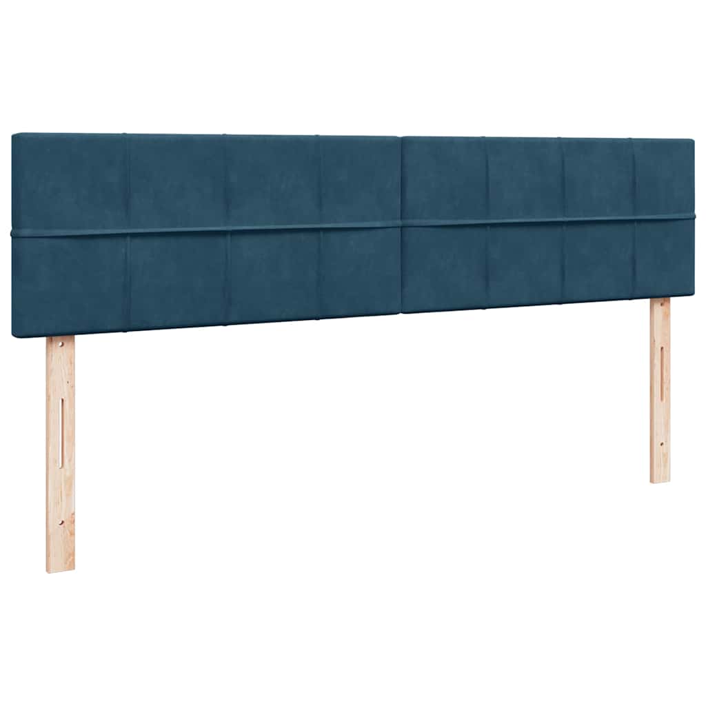 Otomanski okvir kreveta s madracima plavi 180x200cm baršunasti