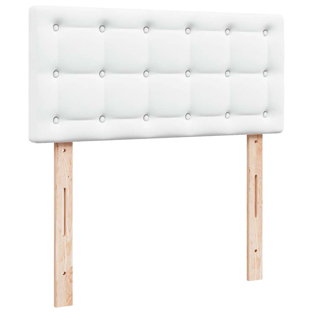 Okvir kreveta s madracem čisto bijela 90x200cm umjetna koža